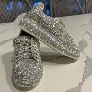 🪩 NEW Azalea Wang sparkle glitter sneakers sz 9 or 39. 🪩 watch the video!!!